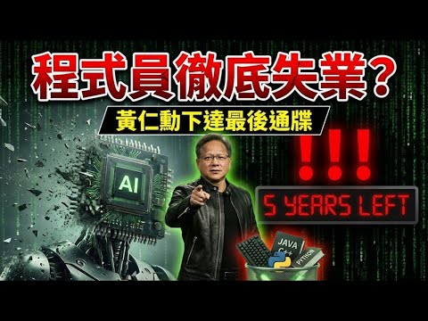 黃仁勳最後通牒：程式設計師將在5年內失業？揭秘輝達繁榮背後的「三重危機」！