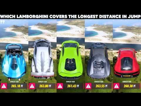 Which Lamborghini Covers the Longest Distance Jump in Forza Horizon 5? Let's Find Out