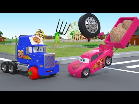 MC Queen Tractors Toys Repair Car Wheels Mack Truck for Children