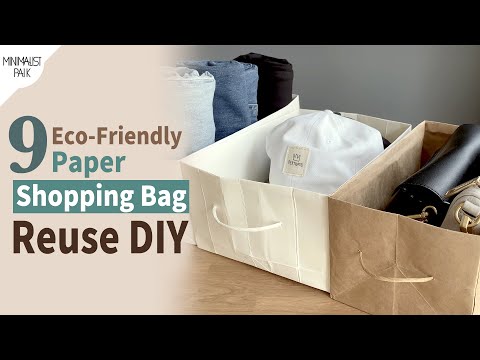 9 Eco-Friendly Paper Shopping Bag Reuse DIY｜Way To Organize Clothes In Drawer｜DIY Drawer Storage Box