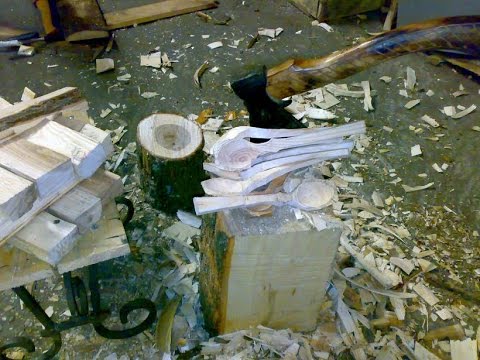 Деревянная ложка за десять минут.Wooden spoon in ten minutes.