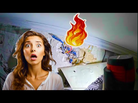 ✅BURNING🔥 inside the wall behind plaster! Urgent ⚡️CALL ELECTRICIAN⚡️ — instant response!