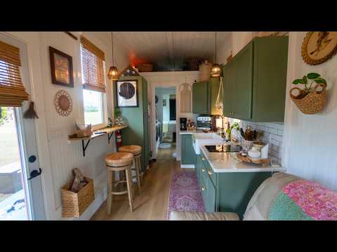 Couple's Cottagecore Tiny House Built Right | $40k DIY Build