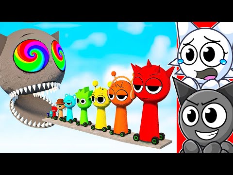 GIANT GRAY vs SPRUNKI CARS!!!