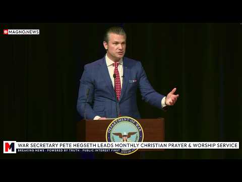 🇺🇸 War Secretary Pete Hegseth Leads Monthly ✝️ Christian Prayer & Worship Service 🙏