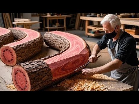 Let's See: Creative Ideas for Making Furniture from Discarded Wood Pieces Combined with Redwood Logs