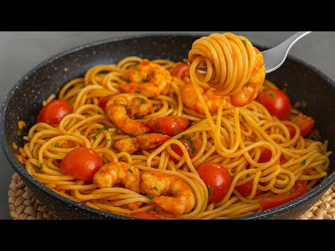 I’ve Never Eaten Shrimp Pasta This Delicious! 🦐 You Must Try It! 🔥 | Tasty Time Recipes
