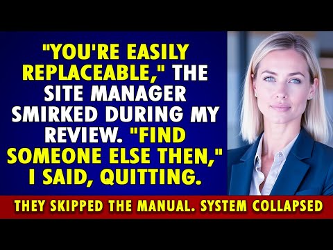 She said I was EASILY REPLACEABLE. I QUIT. they SKIPPED my MANUAL and the SYSTEM COLLAPSED