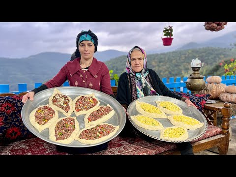 Misty, Rainy Village Vibes | Making Dough & Chopping Meat for Clay Oven Pide
