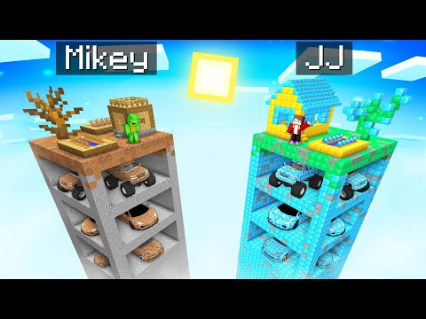 Mikey POOR vs JJ RICH Chunk With Cars in Minecraft (Maizen)