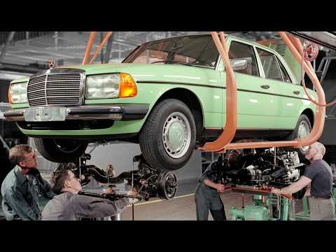 How Mercedes W123 was built in 1976 – Building legendary W123 “The Tank” (Retro Factory tour)