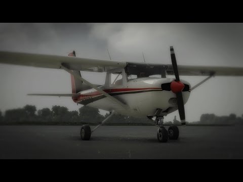Flying the Cessna 152 in Heavy Rain - Very Low Visibility - and Navigating by Instruments in MSFS