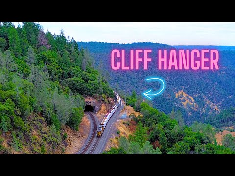 TRAINS CLIMB EDGE OF THE MOUNTAIN AROUND CAPE HORN! - Donner Pass 2024