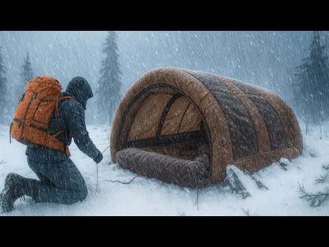 Extreme Winter Survival in Heavy Snow | Extreme Off Grid Winter Life