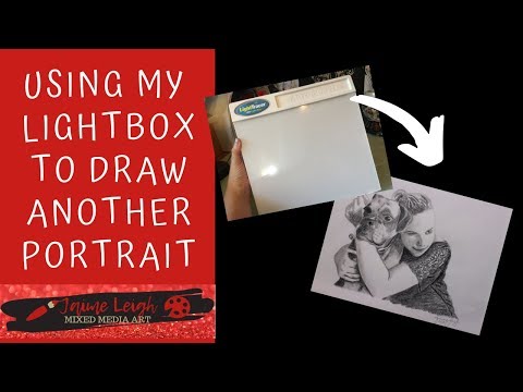 Using My Lightbox to Draw Another Portrait: A Girl and Her Dog - How to Draw with a Lightbox