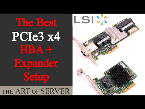 The best PCIe3 x4 HBA and Expander setup | HBA IT mode controller for limited PCIe lanes