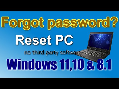 Forgot your Password? How to Reset Windows 11,10, 8.1 Password without flash drive and disk