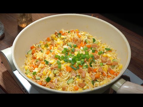 Quick & Easy Egg Fried Rice Recipe｜Tasty 10-Minute Meal Idea Using Leftover Rice