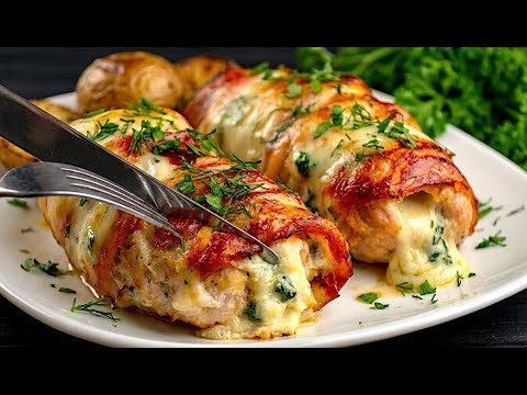 Einfaches Rezept für Hähnchenröllchen mit Käse in nur 15 Minuten