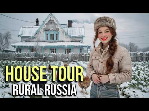 -30°C Outside… Come See My Soviet Village House in Siberia 🥶House Tour & Farm Tour🐔