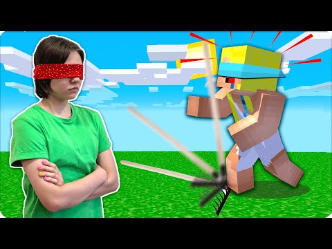😮‍💨МАЙНКРАФТ с ЗАКРЫТЫМИ ГЛАЗАМИ + ВЕБКА! НУБИК Играю