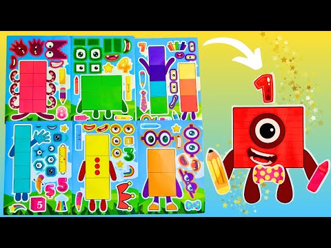 NUMBERBLOCKS! DIY Make a Face Stickers with Numberblocks