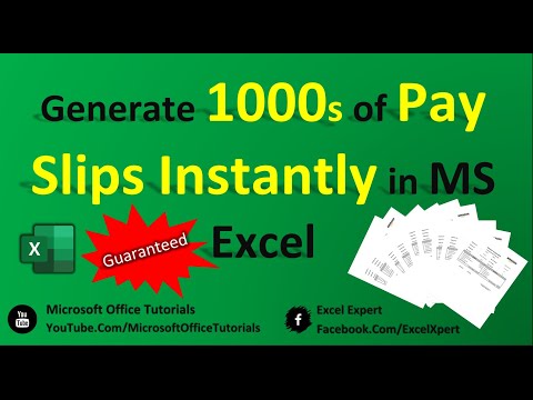 Instantly Generate 1000s of Pay Slips in Excel from Salary Sheet (Awesome Time Saving Trick)