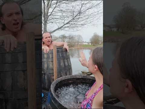 My Boyfriend Reacts to an Ice Bath 😂