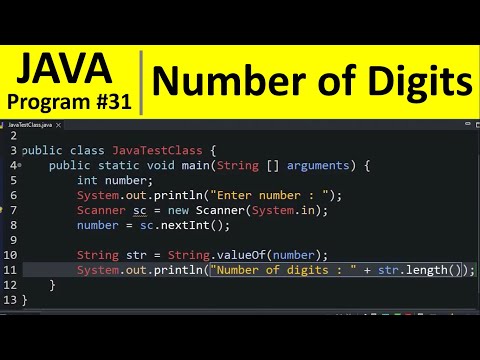 Java Program #31 - Count Number of Digits in an Integer in Java