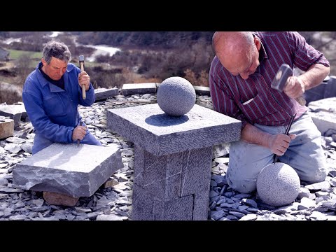 La CANTERÍA en el Pirineo. Tallado y modelado artesanal de piedras en piezas artísticas | Documental