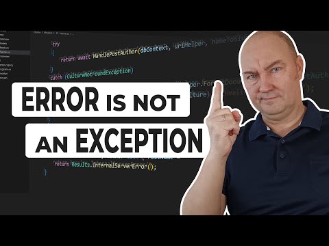 Why Throw an Exception When You Mean an Error?