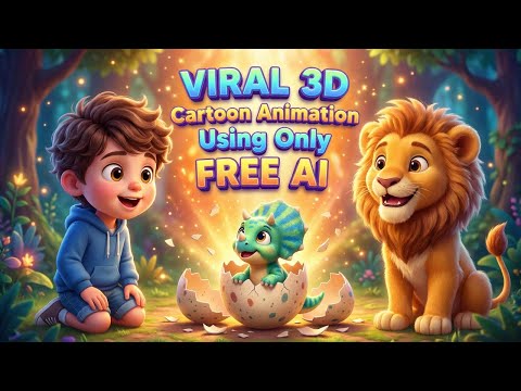 How I Created VIRAL 3D Cartoon Animation Using Only FREE AI Perfect Character Consistency + Lip Sync