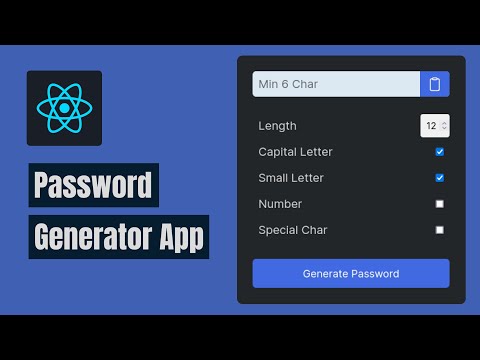React Password Generator App | Beginner Project