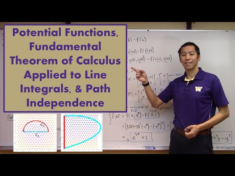 Potential Functions, Fundamental Theorem of Calculus Applied to Line Integrals, & Path Independence
