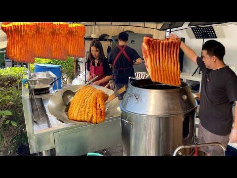 Asian Master Chef! Making 100 Kg of Crispy Pork Belly & Best Noodle Dishes | Thai Street Food