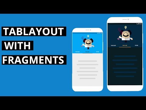 Create and Design a TabLayout with Fragments Android studio tutorial