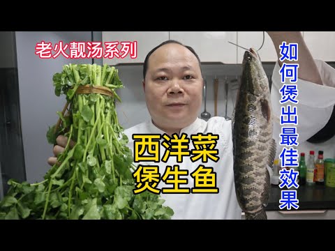 大廚教你煲靓湯系列、如何煲出最佳效果的西洋菜生魚汤？详尽讲解 #Chinesefood #中餐 #老火湯
