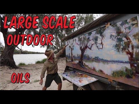 LARGEST I’VE PAINTED  on YOUTUBE!!! Oil Painting - Plein Air 🎨🎨🎨