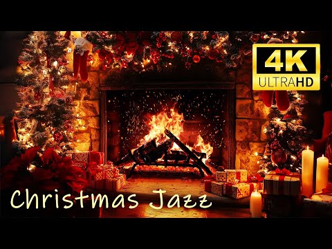 ❄️ December Piano Jazz 🎄 Cozy Christmas Fireplace Ambience for Relaxation & Study