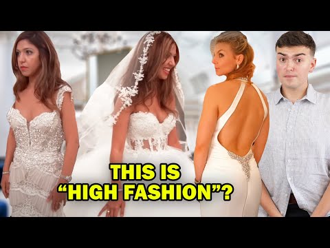 REACTING TO "HIGH FASHION" WEDDING DRESSES (spoiler: they're not)