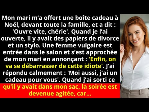 Mon mari m’a offert une boîte cadeau à Noël, devant toute la famille, et a dit : 'Ouvre vite...