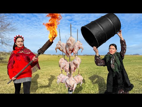 Do you like crispy crust? Just Cover The Chickens With A Barrel and Set Fire To The Hay