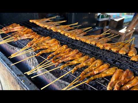 300Kg Grilled Chickens Sold Per Day! Fully Booked Tables Chickens & Som Tam Thai |Thai Street Food