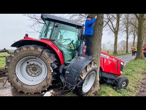 Jaw-Dropping Tractor Fail Compilation 2025 | Extreme Heavy Equipment Driving #Part 2