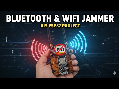 How to make a Bluetooth and WiFi signal jammer using ESP32 | complete setup + live demo | ⚠️⚠️