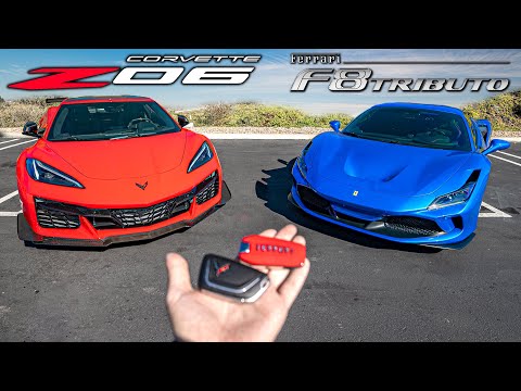 C8 Corvette Z06 v Ferrari F8 Tributo | The Battle You've Been Waiting For!