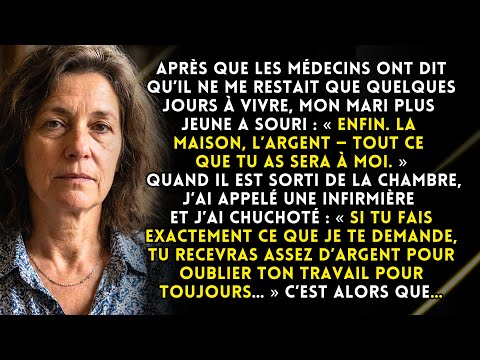 Le médecin m’a donné 10 jours à vivre. Mon mari plus jeune a souri. Dit à l’infirmière: « Fais-le… »