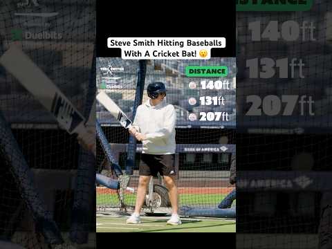 Steve Smith Hitting Baseballs With A Cricket Bat! 😮