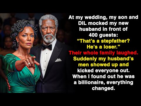 My son and his wife mocked my new husband at my wedding. When the "old man" was revealed…