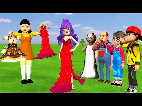 Scary Teacher 3D vs Squid Game Scary Dressing Room vs Queen Dress Nice or Error 5 Times Challenge